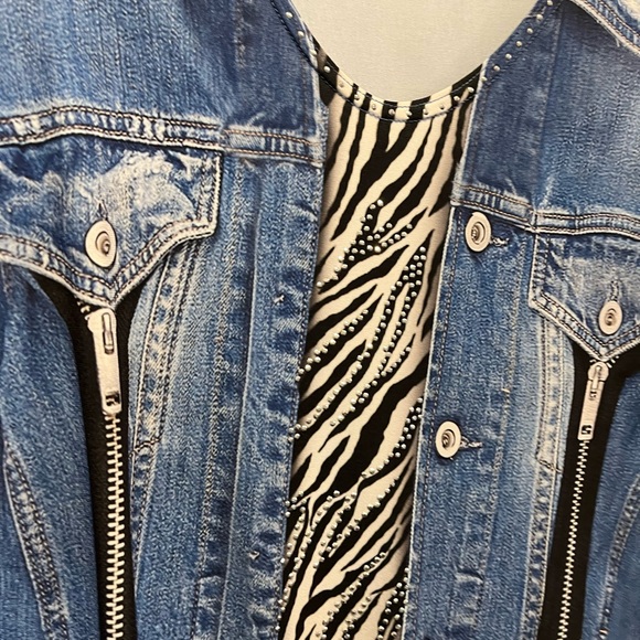 Mock 2 fer with rhinestones size fl - Picture 2 of 4